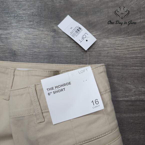 Loft The Monroe 6" Shorts Size 16 - Picture 2 of 7